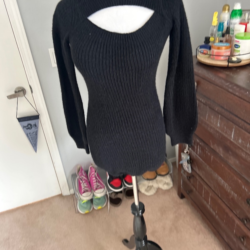 Mi ami black knitted black dress